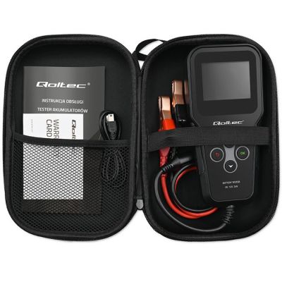 4. Qoltec 3-in-1 Digital Battery Tester with LCD Polish Menu 6V 12V 24V 10Ah-200Ah
