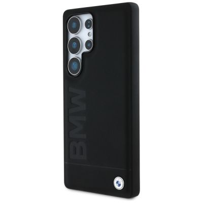 2. BMW Leather Big Wordmark Case for Samsung Galaxy S25 Ultra - Black