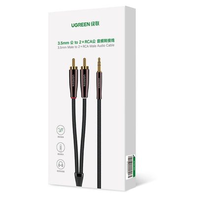 5. Ugreen cable audio cable 3.5 mm mini jack (male) - 2RCA (male) 2m copper (AV170)