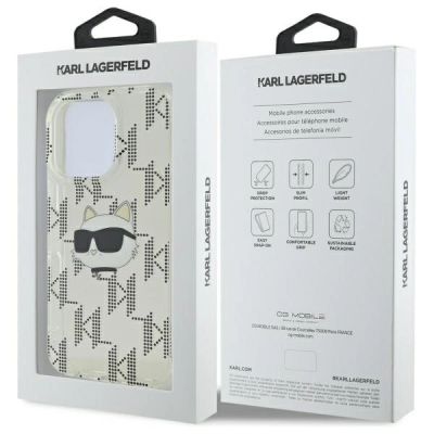 8. Karl Lagerfeld IML Choupette Head Electroplated iPhone 16 Pro Max Case - Clear