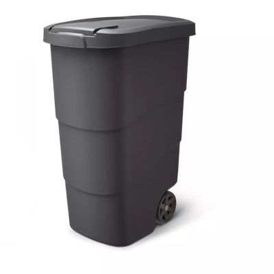 KEDEN WHEELER WASTE BIN 90 L - BLACK RECYCLING*