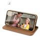 7. Dux Ducis Hivo Leather Flip Cover Genuine Leather Wallet for Cards and Documents iPhone 14 Plus Brown
