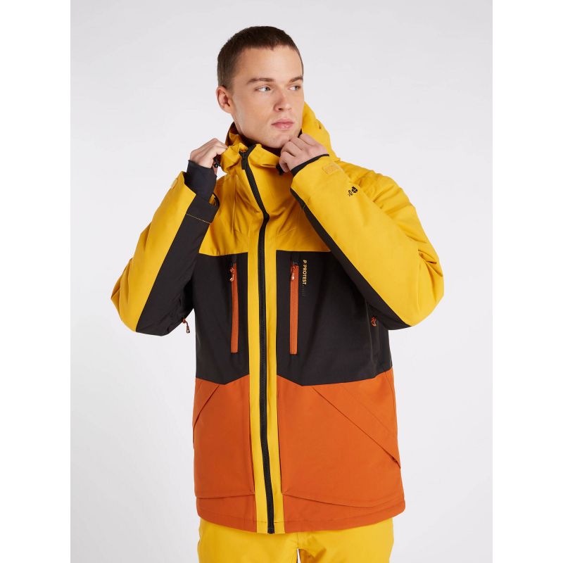 5. Protest PRTGOOZ men's snowboard jacket with waterproof zipper, yellow (P6710722/216)