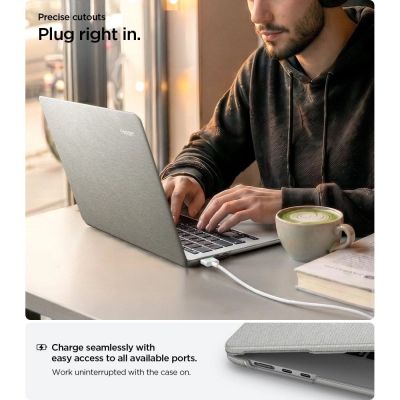 10. Spigen Urban Fit Case for MacBook Air 15" 2023 / 2024 / 2025 / 2026 - Gray