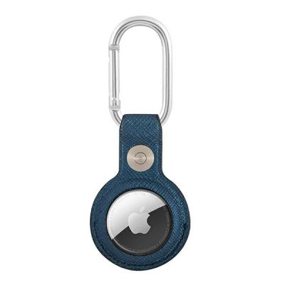 2. Guess Saffiano Vintage Script AirTag case - blue
