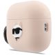 2. Karl Lagerfeld Silicone Chaupette Head 3D Case for AirPods Pro 3 - Pink