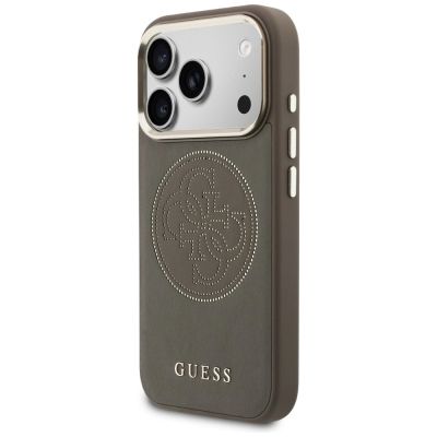 2. Guess Perforated 4G MagSafe case for iPhone 17 Pro - brown