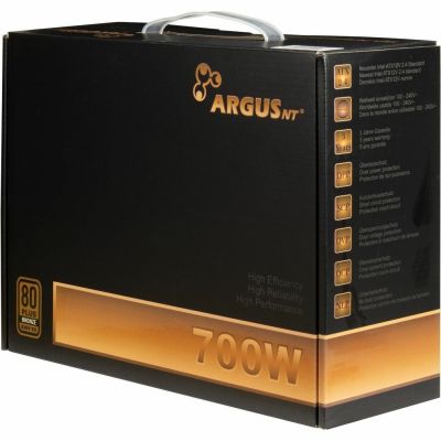 5. Inter-Tech ArgusNT BPS-700 Power Supply - 700 W - 100 - 240 V - 47 - 63 Hz - 9/4.5 A - 100 W - 620 W