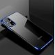 4. Clear Color Case Gel TPU Electroplating frame Cover for Samsung Galaxy A72 4G blue