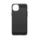2. Flexible carbon pattern case for iPhone 15 Plus Carbon Case - blue