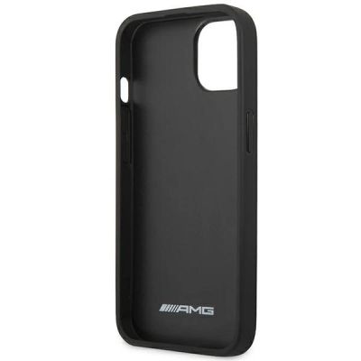 7. AMG AMHCP14MGSEBK iPhone 14 Plus 6,7 "black / black hardcase Leather Debossed Lines