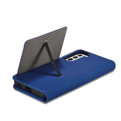9. Magnet Card Case Case for Samsung Galaxy S22 + (S22 Plus) Pouch Wallet Card Holder Blue