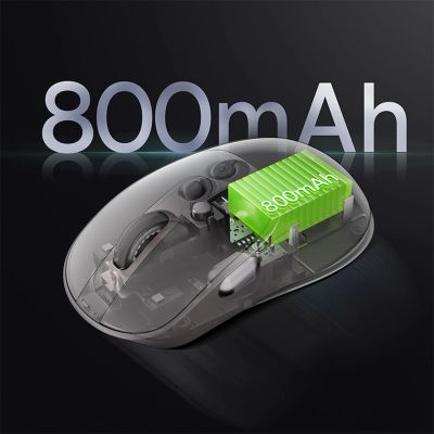 7. Baseus Editor Wireless Computer Mouse with 800mAh Battery and Battery Status Indicator - Green