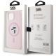 8. Karl Lagerfeld Silicone Karl&Choupette MagSafe iPhone 15 Plus Case - Pink