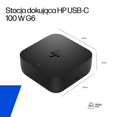 15. HP USB-C Dock G6 100W Docking Station + Power Adapter Black 9X3V1UT#ABB