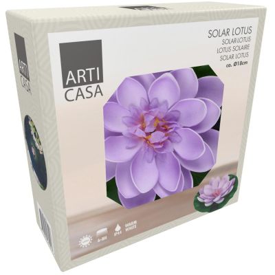 4. SOLAR LAMP WATER LILY 18CM VIOLET