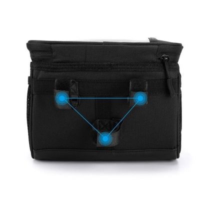 5. Wozinsky Bicycle Handlebar Bag with Phone Case, 2 l, Black (WBB12BK)