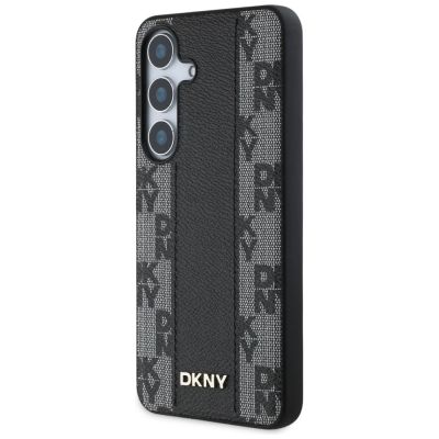 2. DKNY Leather Checkered Pattern MagSafe Case for Samsung Galaxy S25 Black