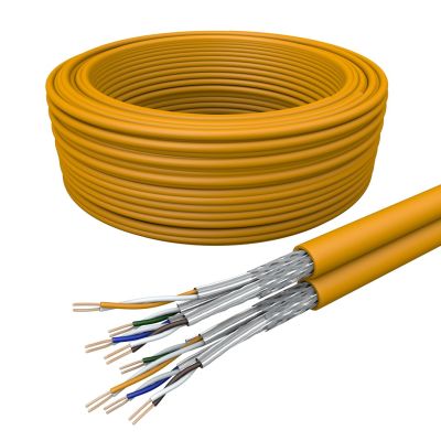 Draka Duplex UC900 HS23 Cable, Cat 7, S/FTP, PiMF, Orange, 100m Ring