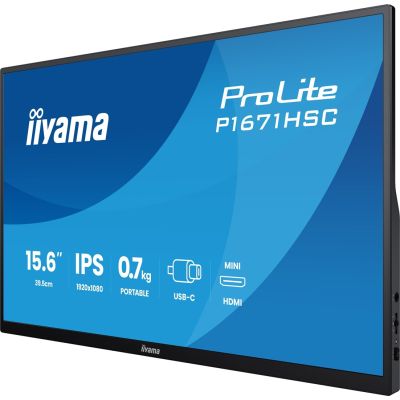 5. iiyama ProLite P1671HSC-B1 computer monitor 39.6 cm (15.6") 1920 x 1080 px Full HD LED Black