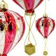 Mica Glass Balloon Bauble – Red-Pink
