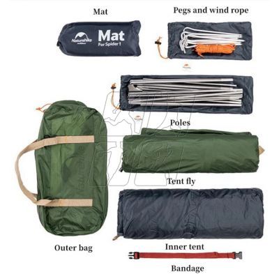 8. Naturehike Cycling Ultralight 1 Tent NH18A095-D-Orange