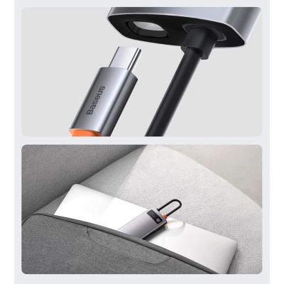 19. Baseus Metal Gleam Series 5-in-1 Multifunctional HUB USB Type C - USB Type C Power Delivery 100 W / HDMI 4K 30 Hz / 3x USB 3.2 Gen 1 (CAHUB-CX0G)