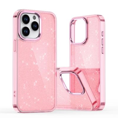 5. Glitter Case for iPhone 16 - pink with glitter