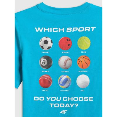 5. Boy's regular printed T-shirt 4F 4FJRSS26TTSHM3832-33S