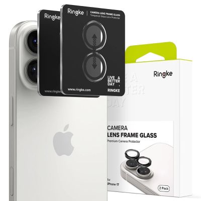 Ringke Camera Frame Protector 2-pack for iPhone 17 - Black