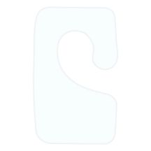 Hook pendant 35x22 mm right with rubber glue 1000 pcs/roll