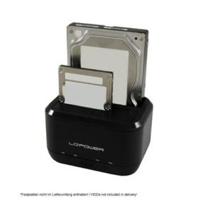 3. LC-Power LC-DOCK-U3-III Hard Drive Docking Station USB 3.2 Gen 1 (3.1 Gen 1) Type micro-B Black