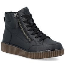Comfortable black women’s wedge ankle boots Rieker Y4312-00