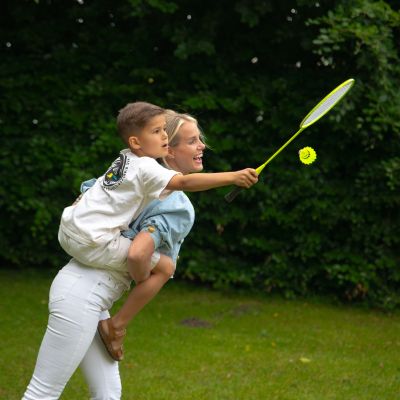 46. VIRTUFIT 2-IN-1 PORTABLE BADMINTON AND TENNIS SET - INCLUDES CASE AND RACKETS
