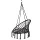 16. OPENWORK HAMMOCK HANGING CHAIR STORK'S NEST 80x60CM DARK GREY