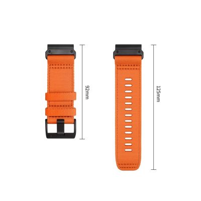 3. Tech-Protect Nylon Classic Strap for Garmin Fenix ​​5X / 5X Plus / 6X / 6X Pro / 7X / 8 / 8 Pro / 9 / 9 Pro (51 mm) - Orange