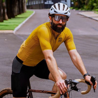 8. Rockbros 15120014023 ROAD TO SKY men's cycling jersey short sleeve S - yellow
