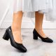 34. Sergio Leone W SK314A black decorative block heel pumps