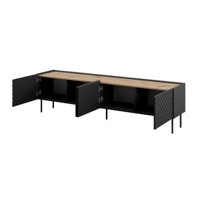 6. Chest of drawers 4D2SZ ONDA 200x45x85 black