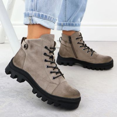 13. Khaki Women's Ankle Boots Potocki Z25-JE19317