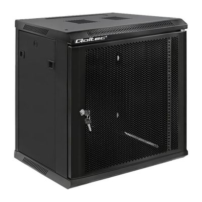 Qoltec 19" RACK Cabinet | 12U | 600 x 635 x 450 | Perforated doors | Hanging