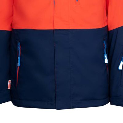 4. Trollkids Kids Hallingdal Jacket Outdoor Orange/Navy (226-705)