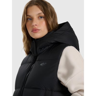 8. Women's down vest with natural filling 4F 4FWAW25TVJAF223-083S