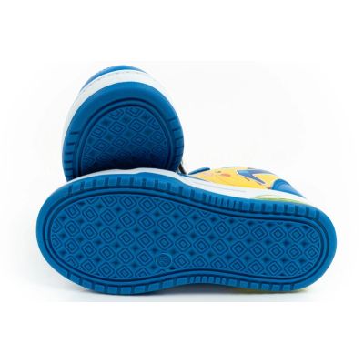 9. Leomil children's sports shoes Pokemon sneakers lightweight with velcro LED blue
