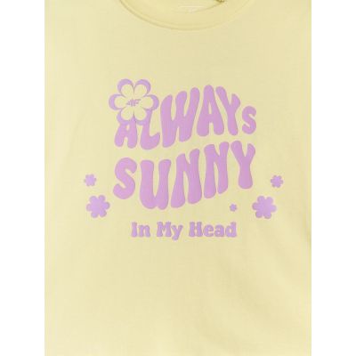 6. Loose T-shirt with a girl's print 4F 4FJRSS26TTSHF3908-72S
