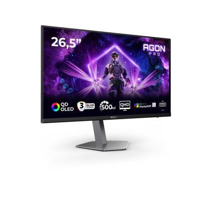 2. AOC AGON PRO AG276QKD2 computer monitor 67.3 cm (26.5") 2560 x 1440 px Quad HD QD-OLED Black, Gray