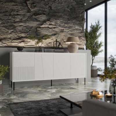 3. Chest of drawers 4D ABI 200x45x88 white matt