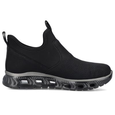 13. Rieker W RKR616 comfortable slip-on ankle boots, black