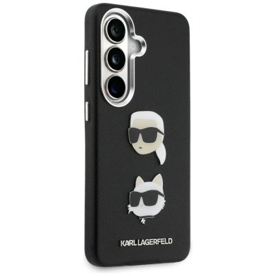 4. Karl Lagerfeld Saffiano Double Heads Metal Case for Samsung Galaxy S26 - Black