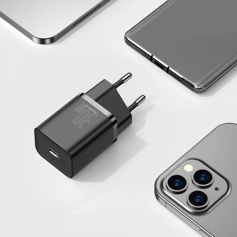 11. Baseus Super Si 1C fast charger USB Type C 30W Power Delivery Quick Charge black (CCSUP-J01)